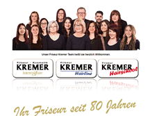 Tablet Screenshot of friseur-kremer.com